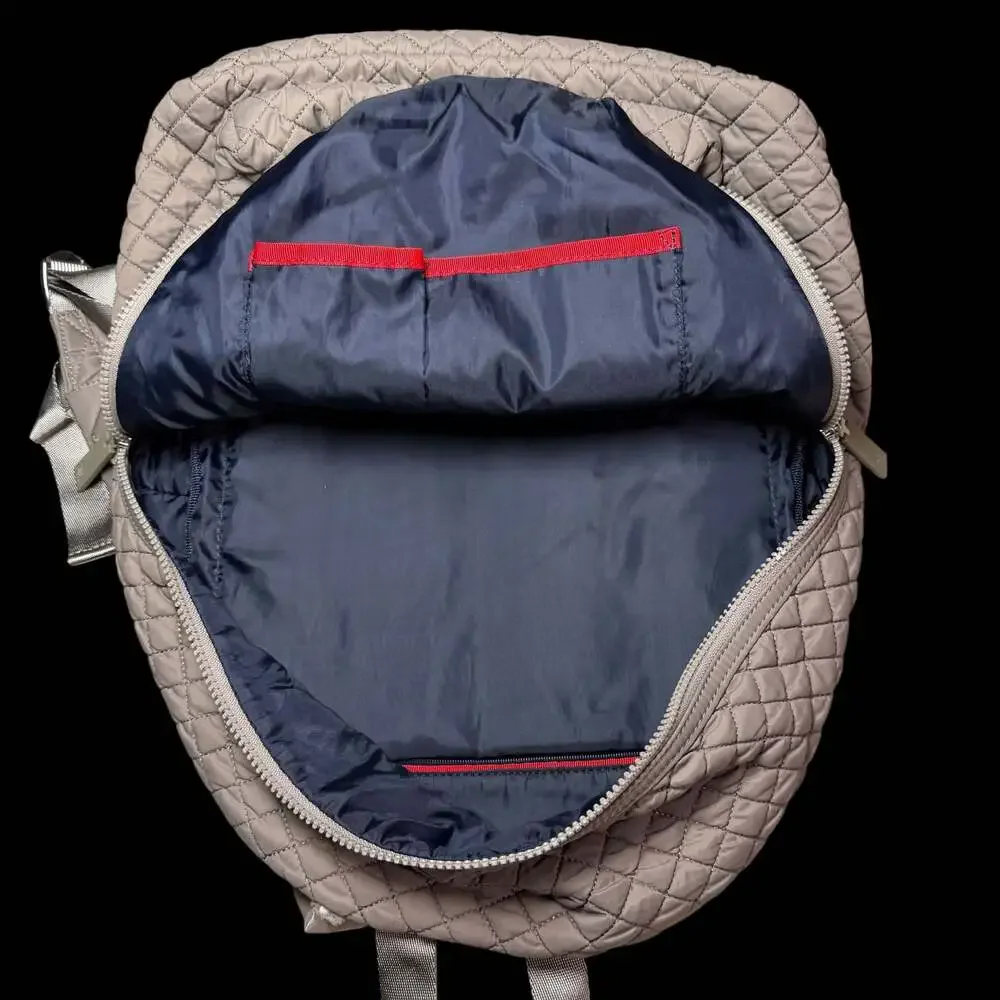 Tommy Hilfiger Quilted Nylon Gray Backpack